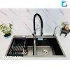 Bộ Combo Chậu Roslerer RL04-8245 nano cân và Vòi Roslerer RL909 Black
