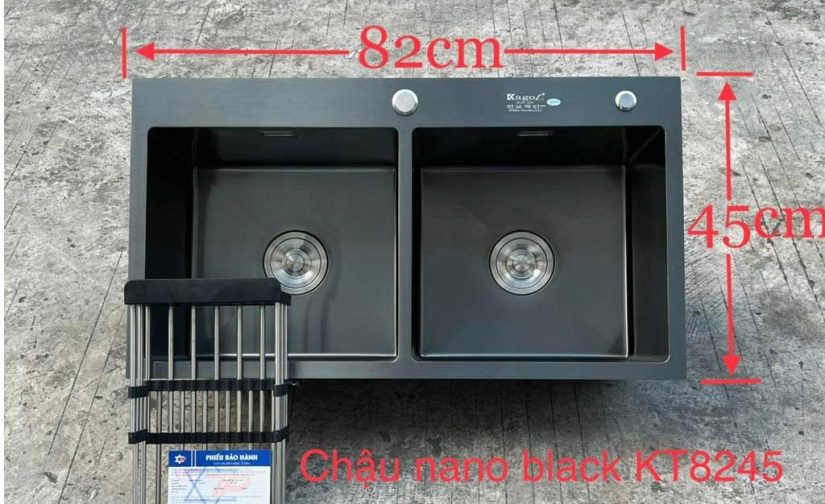 Chậu rửa nano đen Kagol KND8245 cân