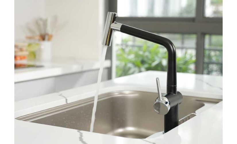 Vòi rửa bát Konox dây rút Volta Black