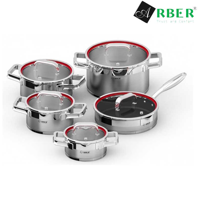 bo-noi-arber Bộ nồi từ Arber inox AN05RED-MAX - Ảnh 1
