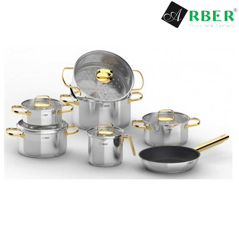 bo-noi-arrber-gold-max Bộ nồi Arber inox GOLD MAX - Ảnh 1