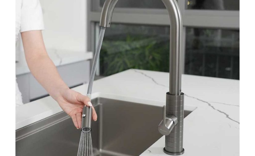 Vòi rửa bát konox dây rút Venice Gun Metal
