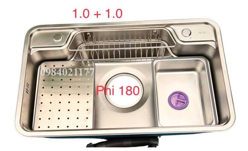 Chậu đúc Kobesi 7848 Inox 304 chống xước ( KT 78*48cm)mới