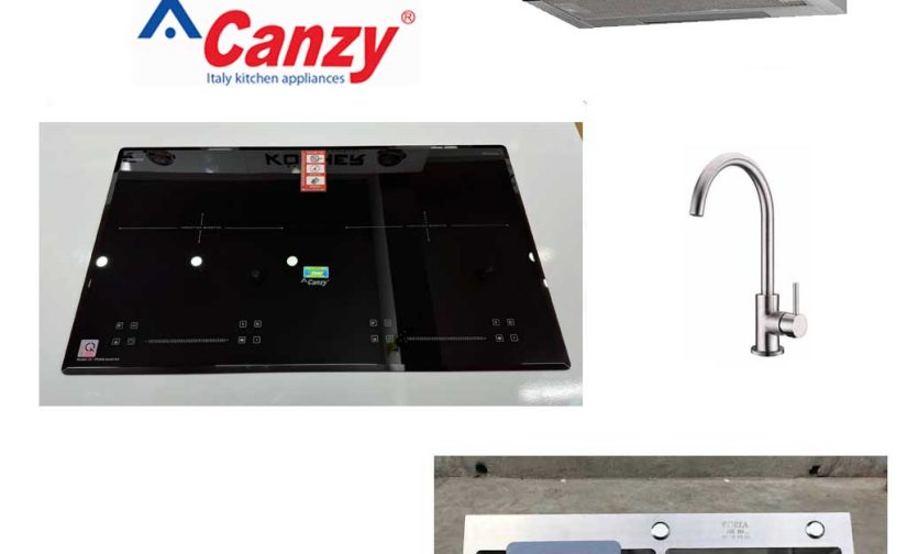 Combo Bộ bếp hút mùi Canzy chậu vòi