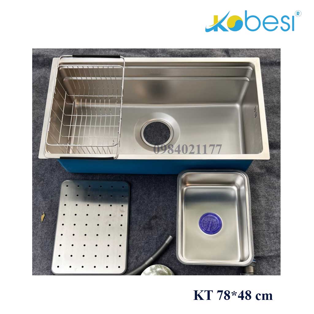 chau-am-toan-phan-7848-kobesi Chậu rửa bát âm bàn 1 hố under- table Kobesi KB 7843 - Ảnh 1