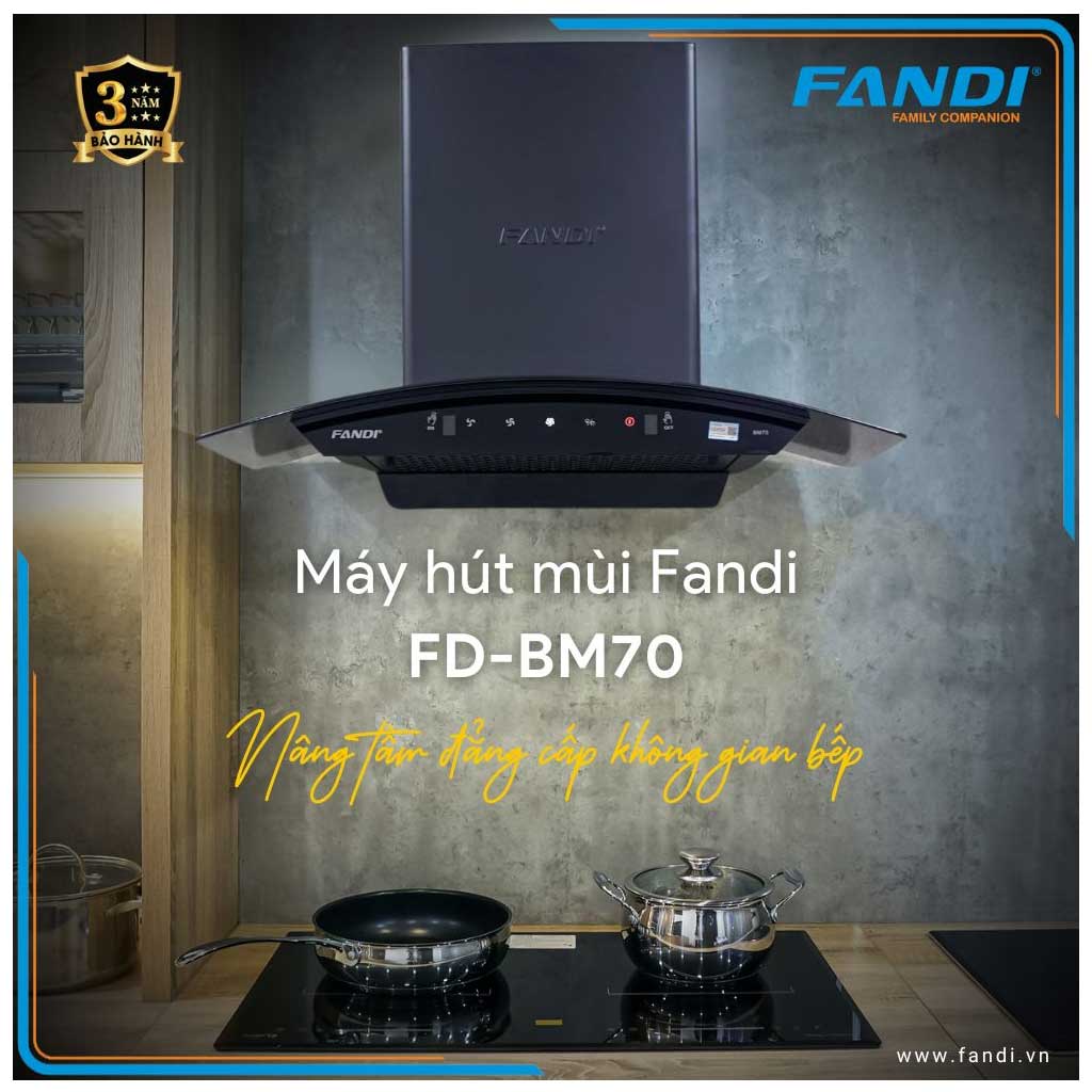 hut-mui-fandi-Bm70 Máy hút mùi Fandi FD-BM70 tự động làm sạch mô tơ - Ảnh 1