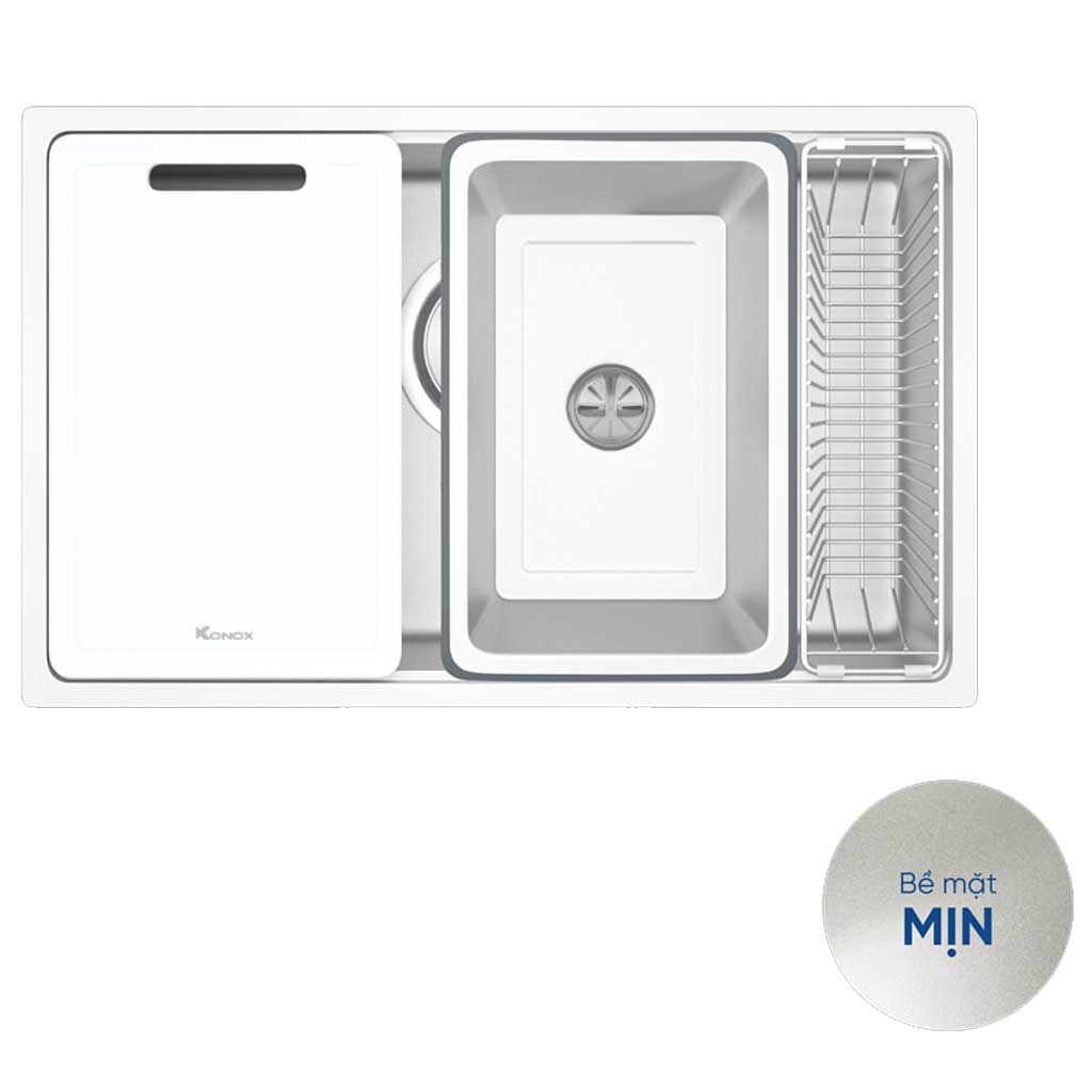 7648SM Chậu rửa bát Konox phong cách Nhật bề mặt mịn Tari 7648SM - Ảnh 1
