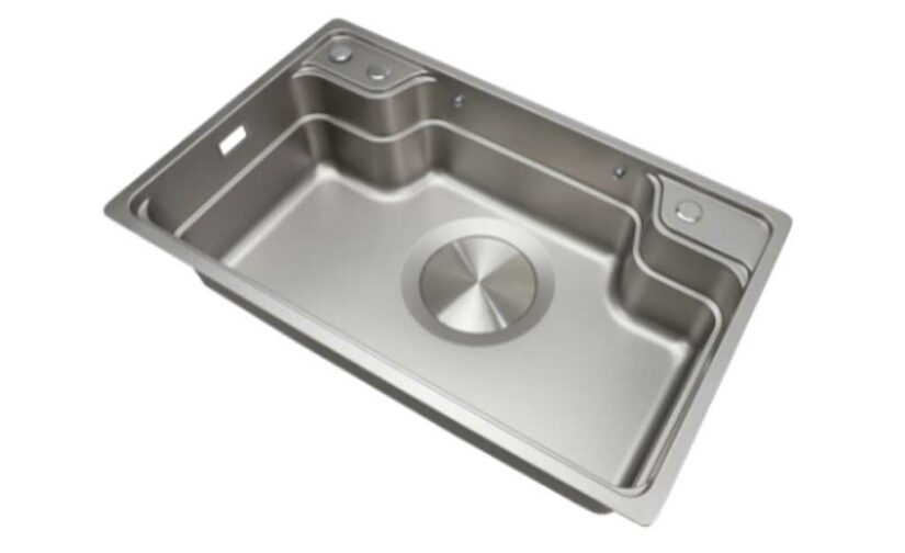 Chậu rửa bát Moomton MO7848 inox SUS304 vân sần chống xước
