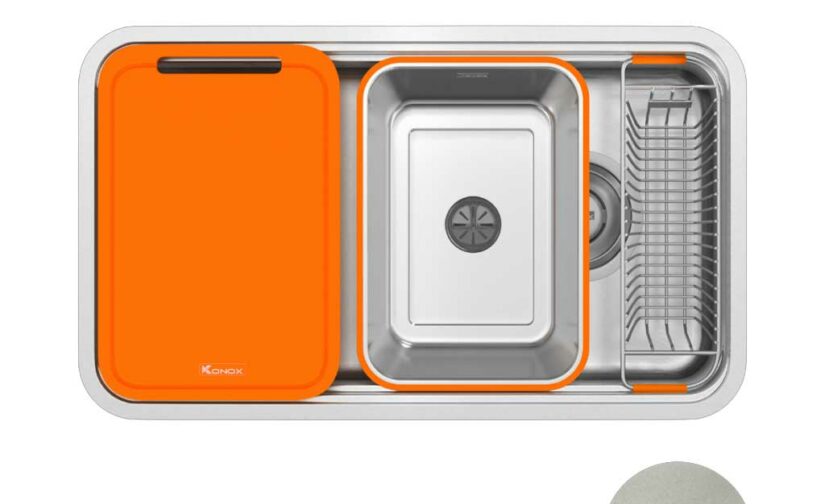 Chậu rửa bát Konox phong cách Nhật R50 Tari 8047SU
