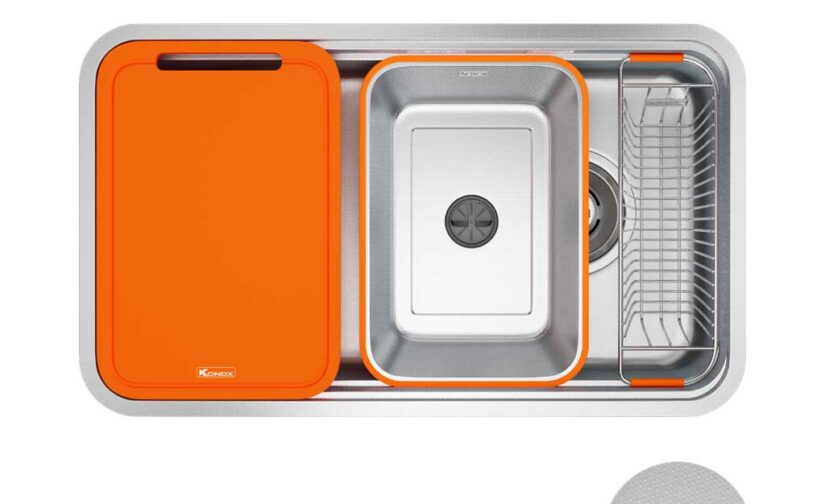 Chậu rửa bát Konox phong cách Nhật chống xước Tari Smart 8047