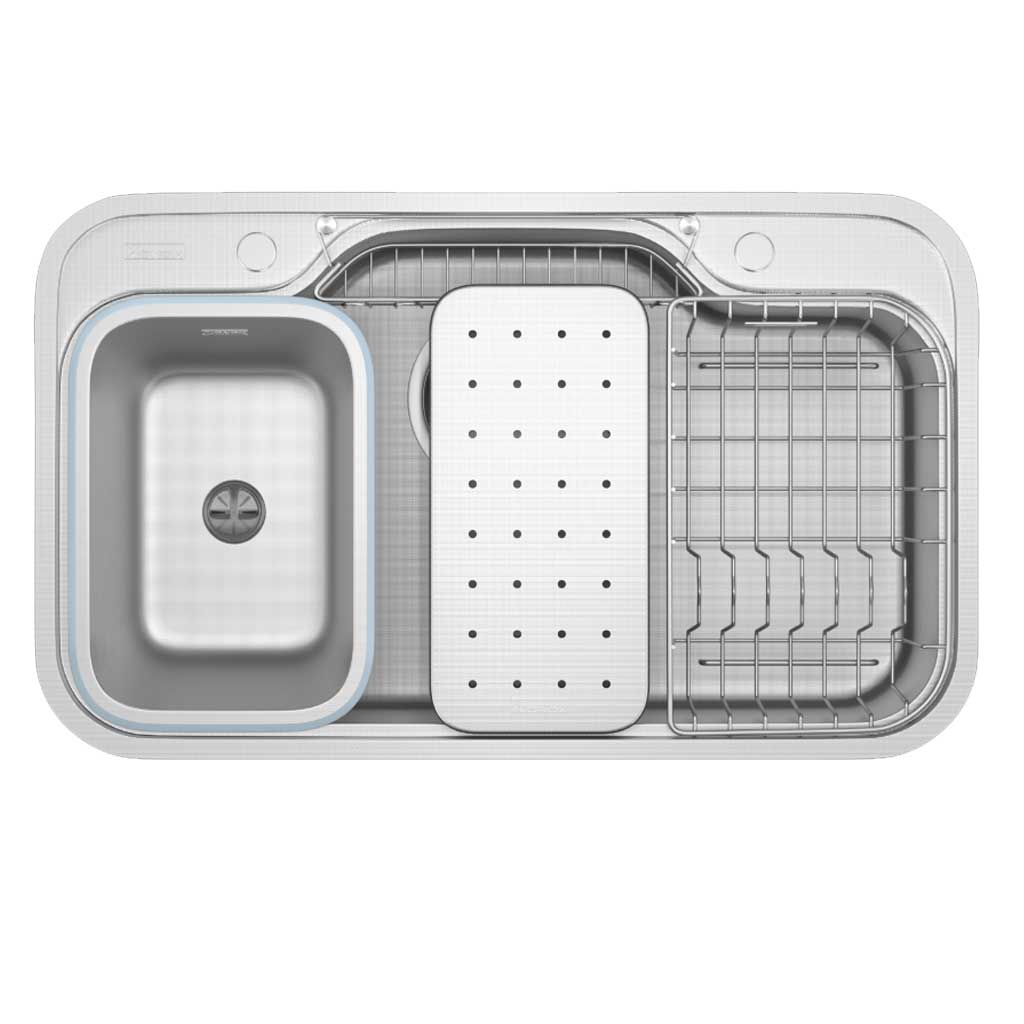 8048su Chậu rửa bát Konox chống xước Workstation Sink Dekor 8048SU - Ảnh 1
