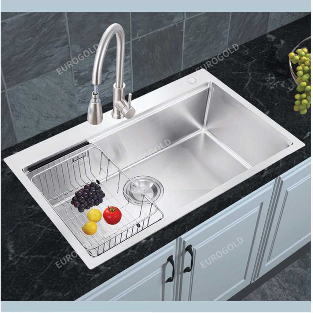 8050 Chậu rửa bát Eurogold 1 hố inox 304 EUS58050 - Ảnh 1