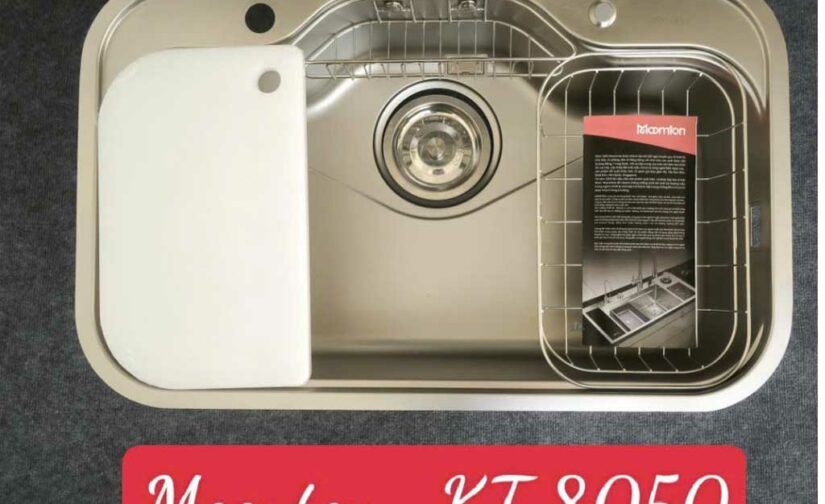 Chậu rửa bát Moomton M8050 inox SUS304 vân sần chống xước
