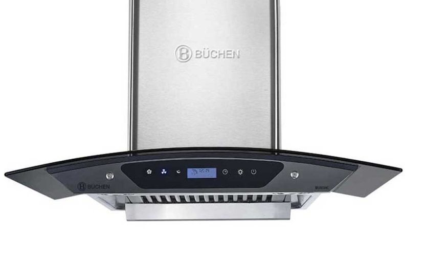 Máy hút mùi kính cong Buchen BU85HS Clean tự động làm sạch mô tơ