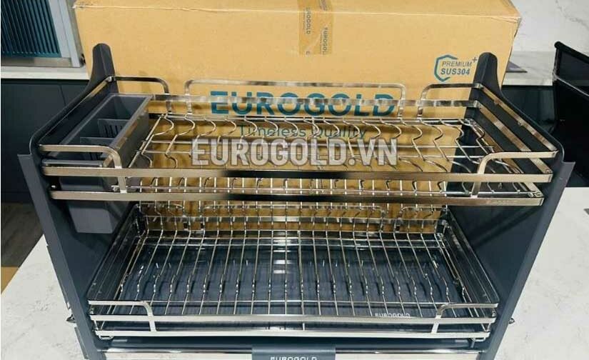 Giá bát nâng hạ Eurogold Inox 304 khung màu trắng EVI160/170/180/190G(EVI960/970/980/990G)
