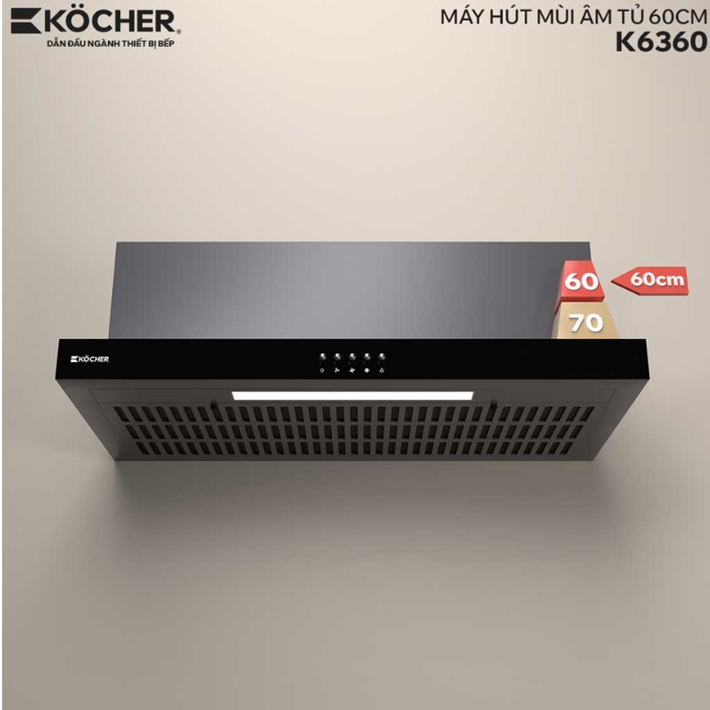 k6360 Máy hút mùi âm tủ Kocher K-6360 (60cm) - Ảnh 1