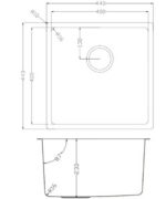 Chậu rửa bát Konox phong cách Nhật bề mặt mịn Tari 400SM - Ảnh 2