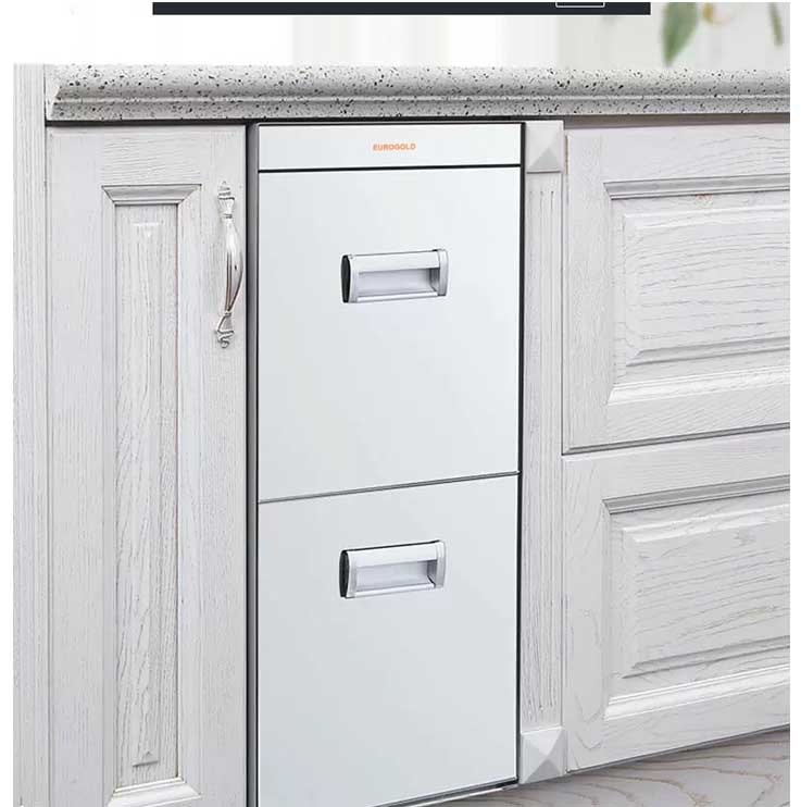 322s Thùng gạo Euroglod mặt gương màu bạc 2 ngăn GB322S - Ảnh 1