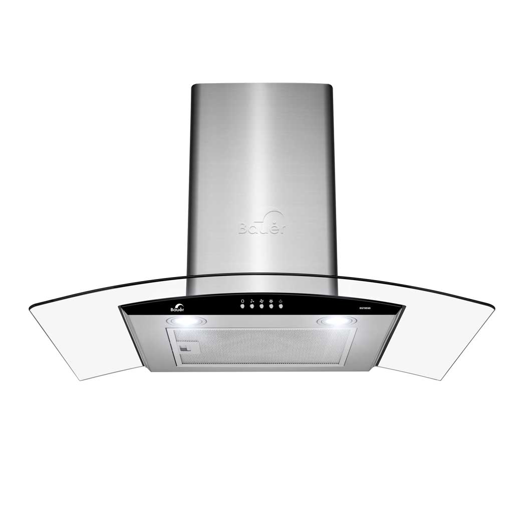 70bsb Máy hút mùi áp tường kính cong Inox 70cm Bauer BC70BSB - Ảnh 1