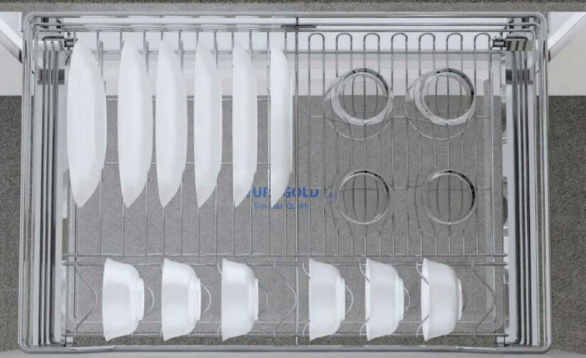 Giá bát tủ dưới Eurogold inox mờ 304 nan tròn EGT 6160/6170/6175/6180/6190VX