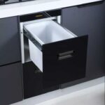 Thùng gạo Euroglod mặt gương màu đen 2 ngăn GB322B - Ảnh 2