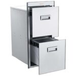 Thùng gạo Euroglod mặt gương màu bạc 2 ngăn GB322S - Ảnh 2