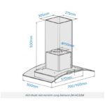 Máy hút mùi Zelmann ZM-HC325B - Ảnh 3